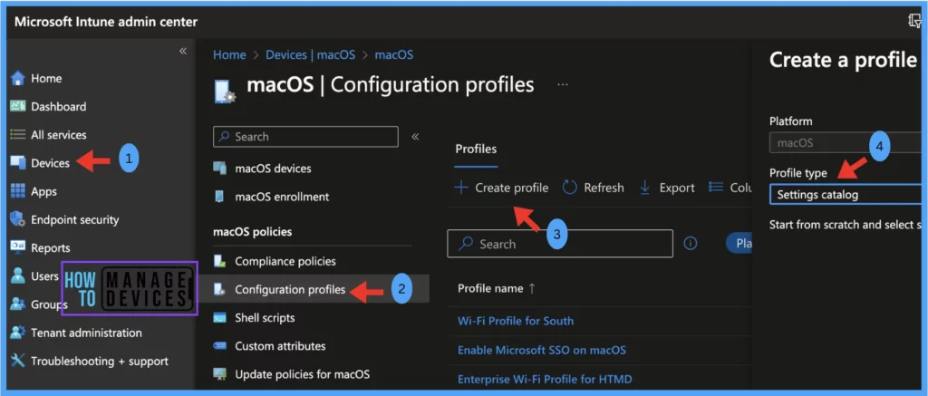 Configure New Managed Settings in macOS Catalogue using Intune 2309 release or later Fig. 2